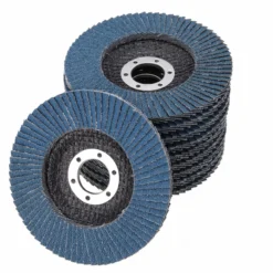 10x Fächerschleifscheiben 125mm flach Körnung 80 Blau Lamellenscheiben