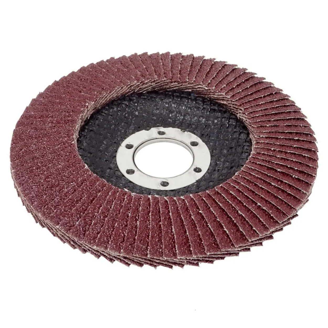 10x Fächerschleifscheiben115mm flach Körnung 100 Braun Lamellenscheibe