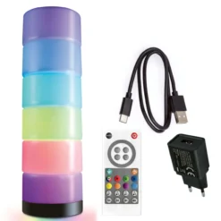 X4-LIFE RGBIC LED-Dekoleuchte aus 6 magnetischen Elementen