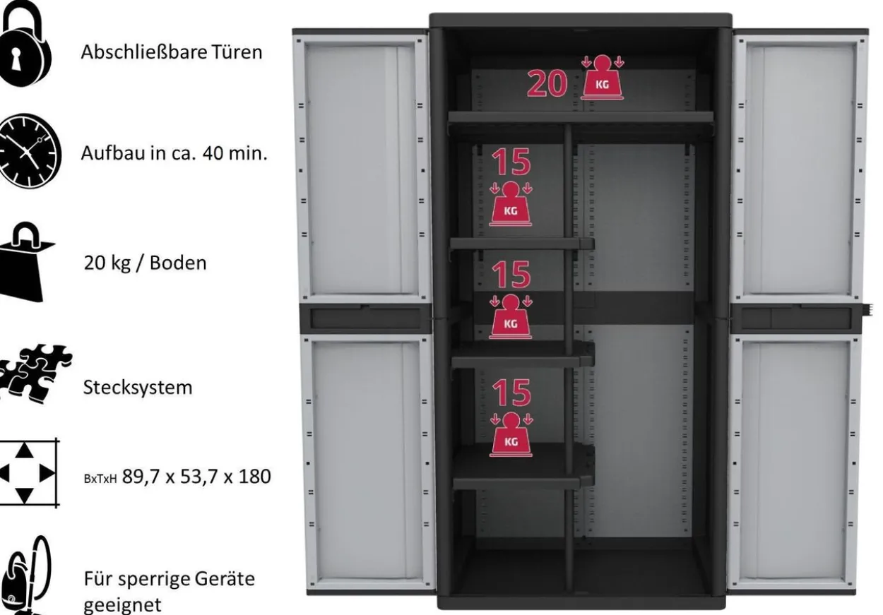 XL Jumbo Schrank mit Spindfach