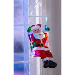 XL-LED-Weihnachtsmann "Auf Schaukel"