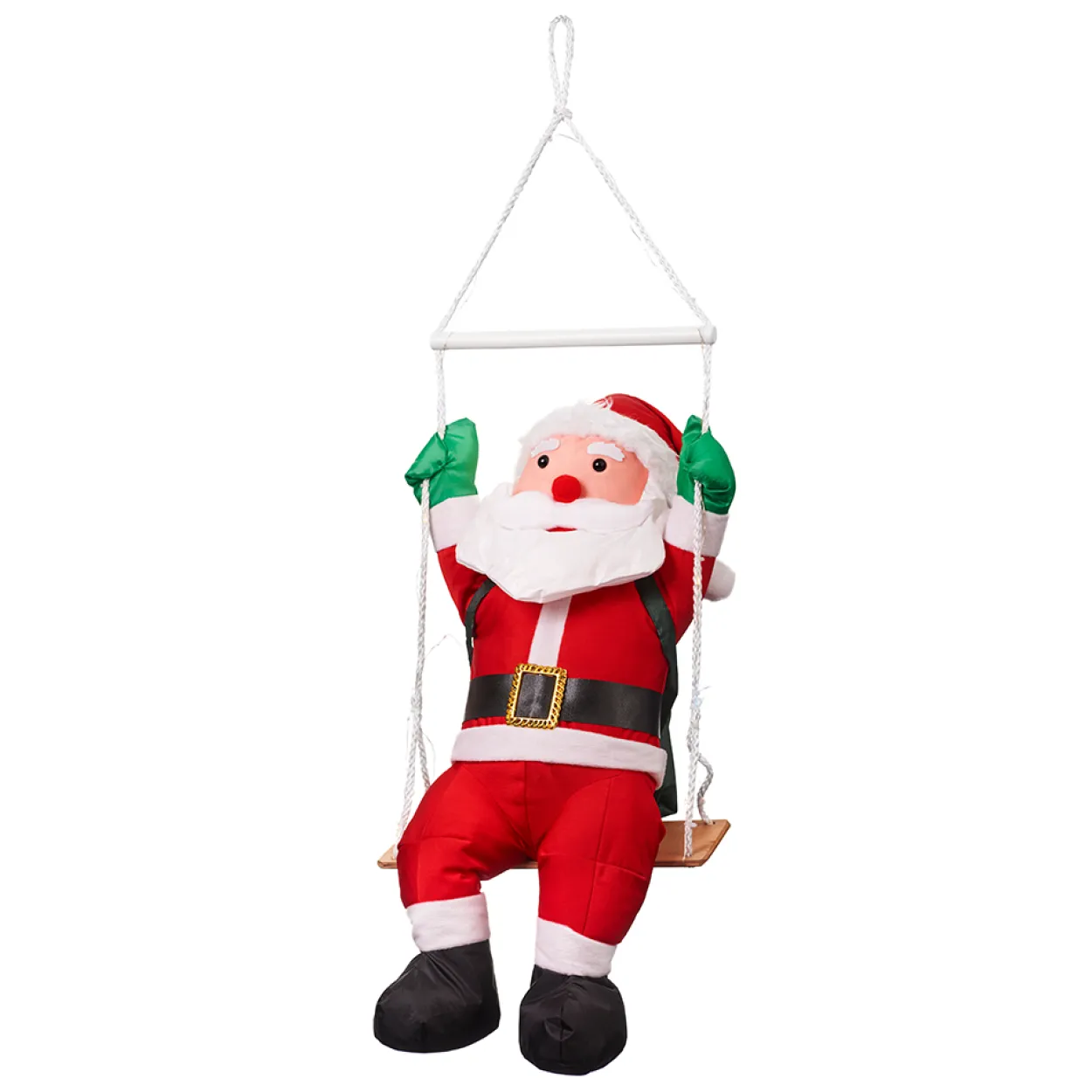 XL-LED-Weihnachtsmann "Auf Schaukel"