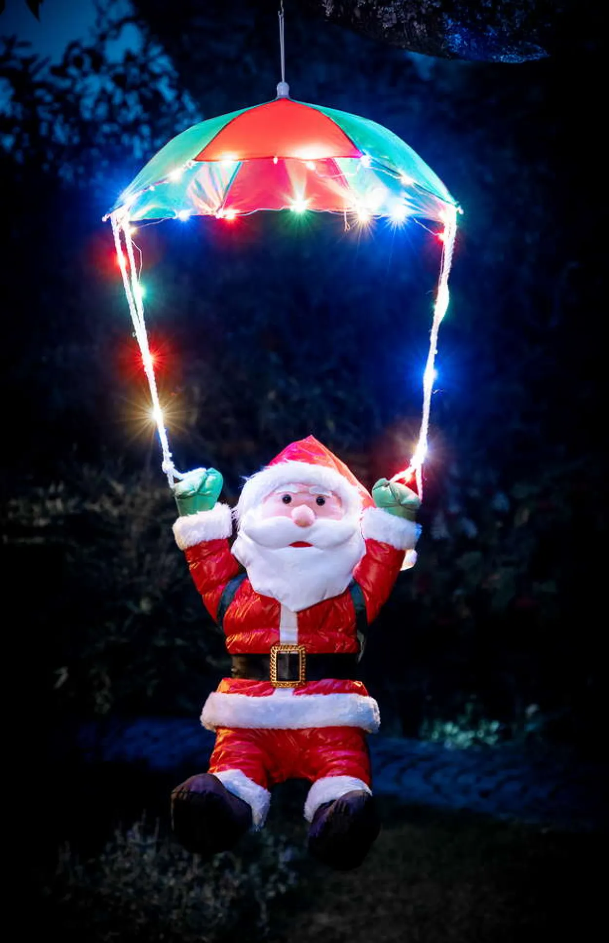 XL-LED-Weihnachtsmann - Mit LED-Fallschirm