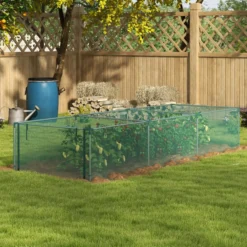 1,25 x 3,73 m Gartennetz, Pflanzenschutzzelt mit Tür, Insektenschutznetz, Stahl