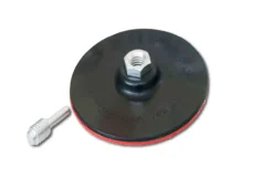 1x Stützteller 125mm Polierscheibe Schleifteller Klett mit Spanndorn