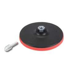 3x Stützteller 150mm Polierscheibe mit Spanndorn Klett Schleifteller
