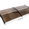 XXL Design-Vordach, aus Polycarbonat ca. 200 x 100 cm - Anthrazit