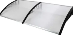 XXL Design-Vordach, aus Polycarbonat ca. 200 x 100 cm - Transparent