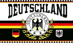 XXL Flagge DEUTSCHLAND 2 LORBEERKRANZ 250 x 150 cm mit 3 Messingösen