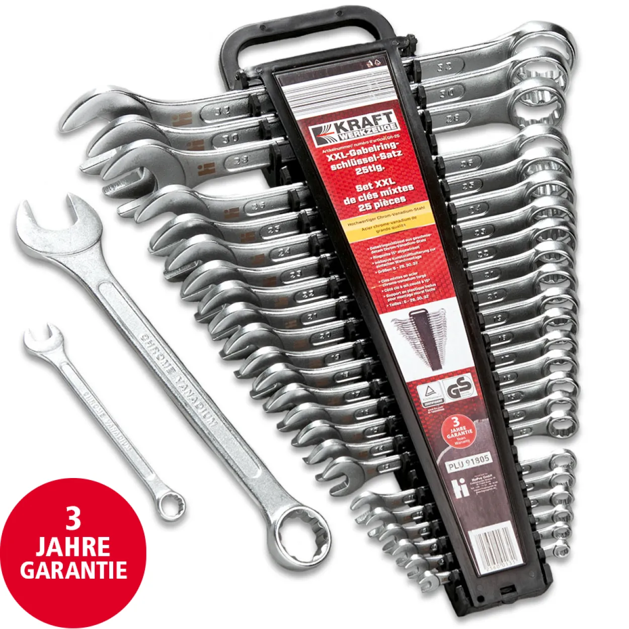 XXL-Gabelringschlüsselsatz 25tlg.