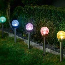 XXL-LED-Solarkugeln 4er-Set 