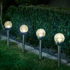 XXL-LED-Solarkugeln 4er-Set 