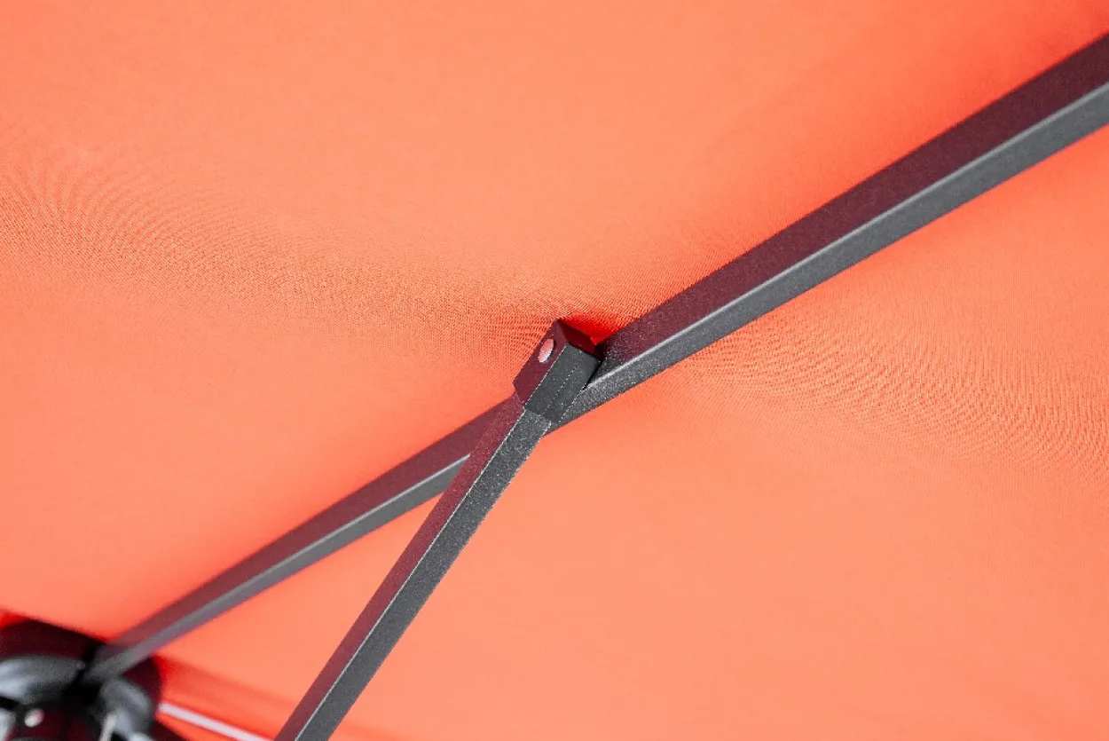 XXL-Oval-Sonnenschirm aus Polyester, ca. 4,6 x 2,7 m- Terra