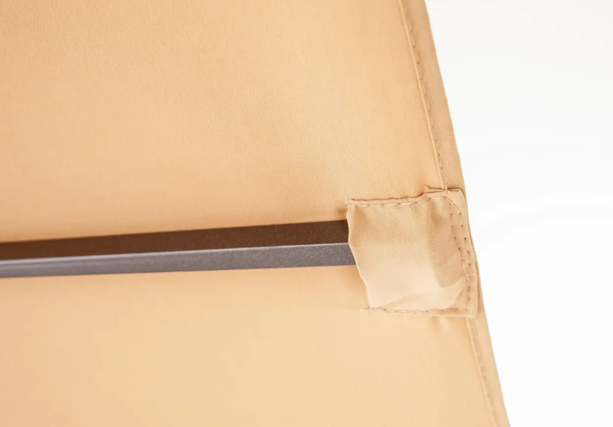 XXL-Oval-Sonnenschirm aus Polyester, ca. 4,6 x 2,7 m - Beige
