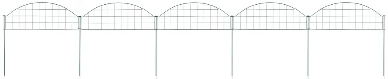 Zaun 5er Set, ca. 773 x 265 mm - Grün