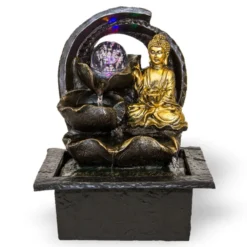 Zimmerbrunnen Buddha mit rotierender Kugel