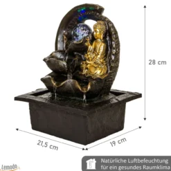 Zimmerbrunnen Buddha mit rotierender Kugel