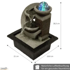 Zimmerbrunnen Kaskaden mit rotierender Kugel