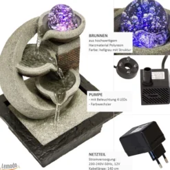 Zimmerbrunnen Kaskaden mit rotierender Kugel