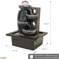 Zimmerbrunnen Stufen mit rotierender Kugel