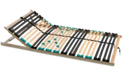 7-Zonen Lattenrost DRÖMSON 28 Federleisten Kopfteil verstellbar 90 x 200 cm
