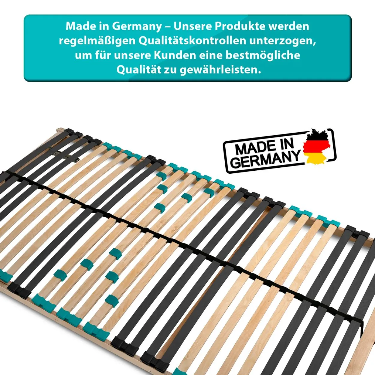 7 Zonen Lattenrost DRÖMSON 120 x 200 cm starr