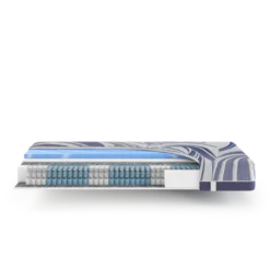 7-Zonen Taschenfederkernmatratze mit int. Gelschaum-Topper Ocean Clean TFK / 100x200 / H3