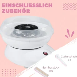 Zuckerwattemaschine Zuckerwattegerät Zuckerwatte Maschine (Modell 1/Weiß)
